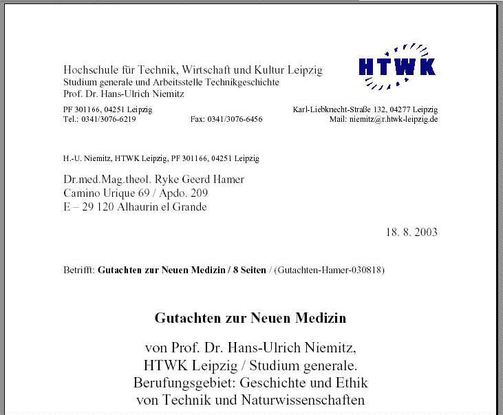 Niemitz, Gutachten, Kopf
